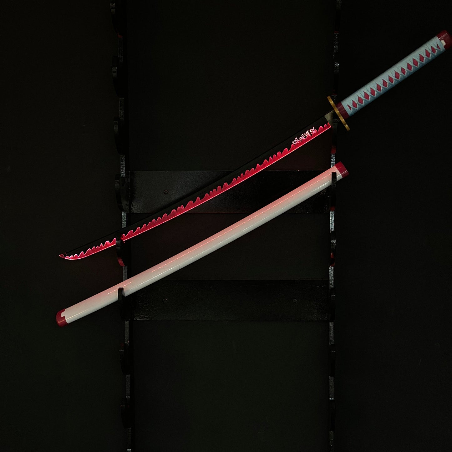 LED Light Demon Slayer Katana Luminous Sword Tomioka Giyuu Anime Cosplay Prop Knife Real Japanese Katana Samurai Lightsabre Toy