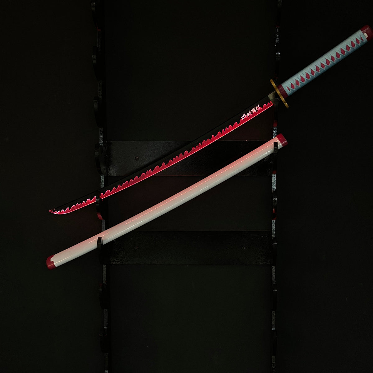 LED Light Demon Slayer Katana Luminous Sword Tomioka Giyuu Anime Cosplay Prop Knife Real Japanese Katana Samurai Lightsabre Toy