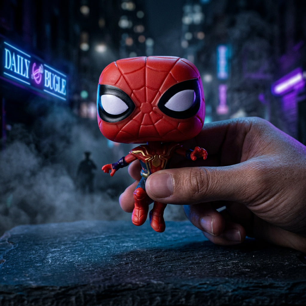 Superhero Web-Slinger Action Figures - Chibi Collectible Toys