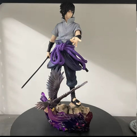 Anime Naruto Shippuden Figurine Naruto Uzumaki Uchiha Sasuke Action Figure 38cm PVC Toy Statue Collection Model Birthday Gifts