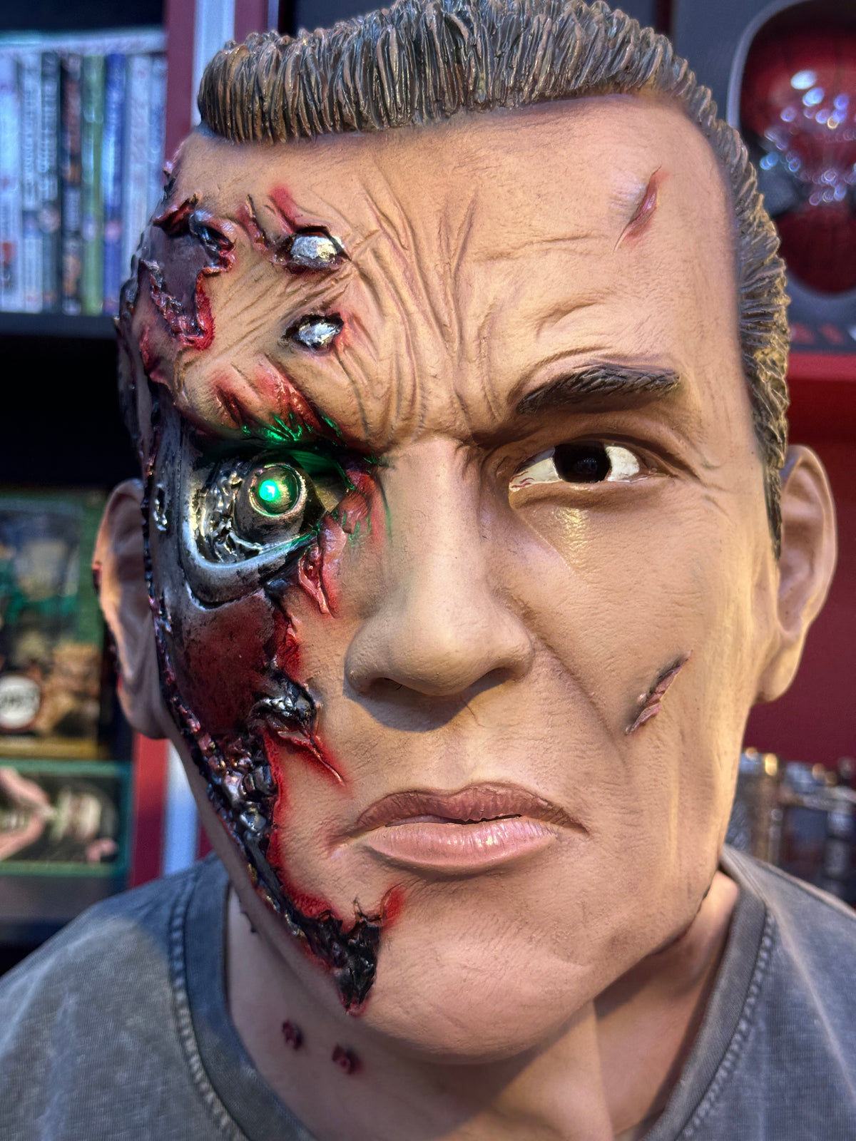 Terminator Battle-Damaged Cyborg Halloween Mask