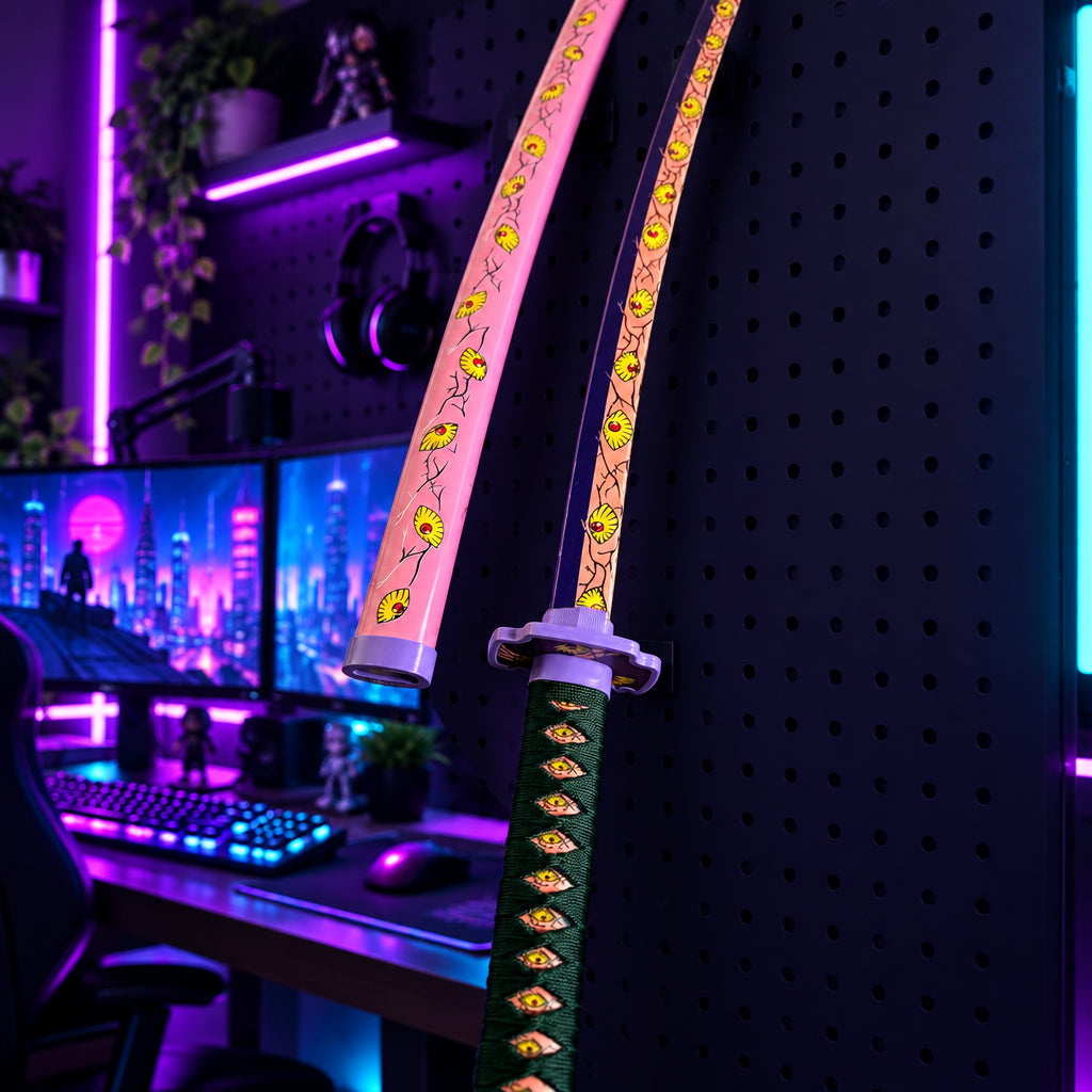 104cm Bamboo Practice Katana Prop - 41" Wooden Japanese Anime Swordsman Training Sword with Scabbard