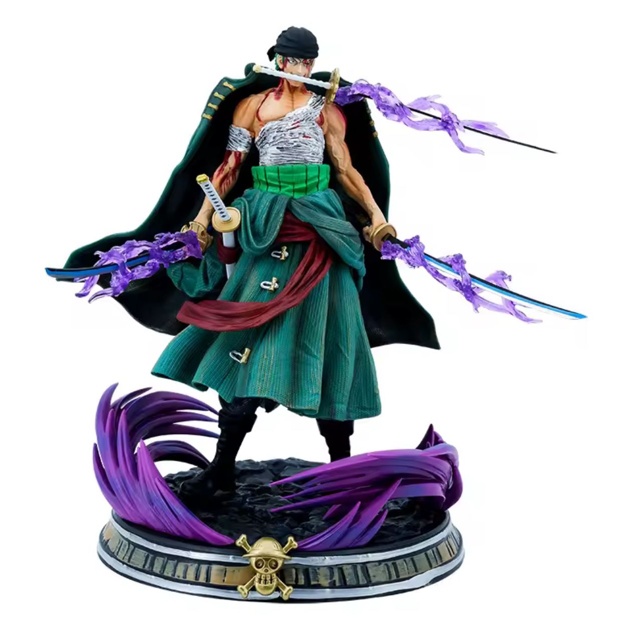 34CM One Piece Roronoa Zoro Anime Figure Three-Knife Manga Anime Statue Action Figure Collection Model Samurai Sanji Toys Gifts