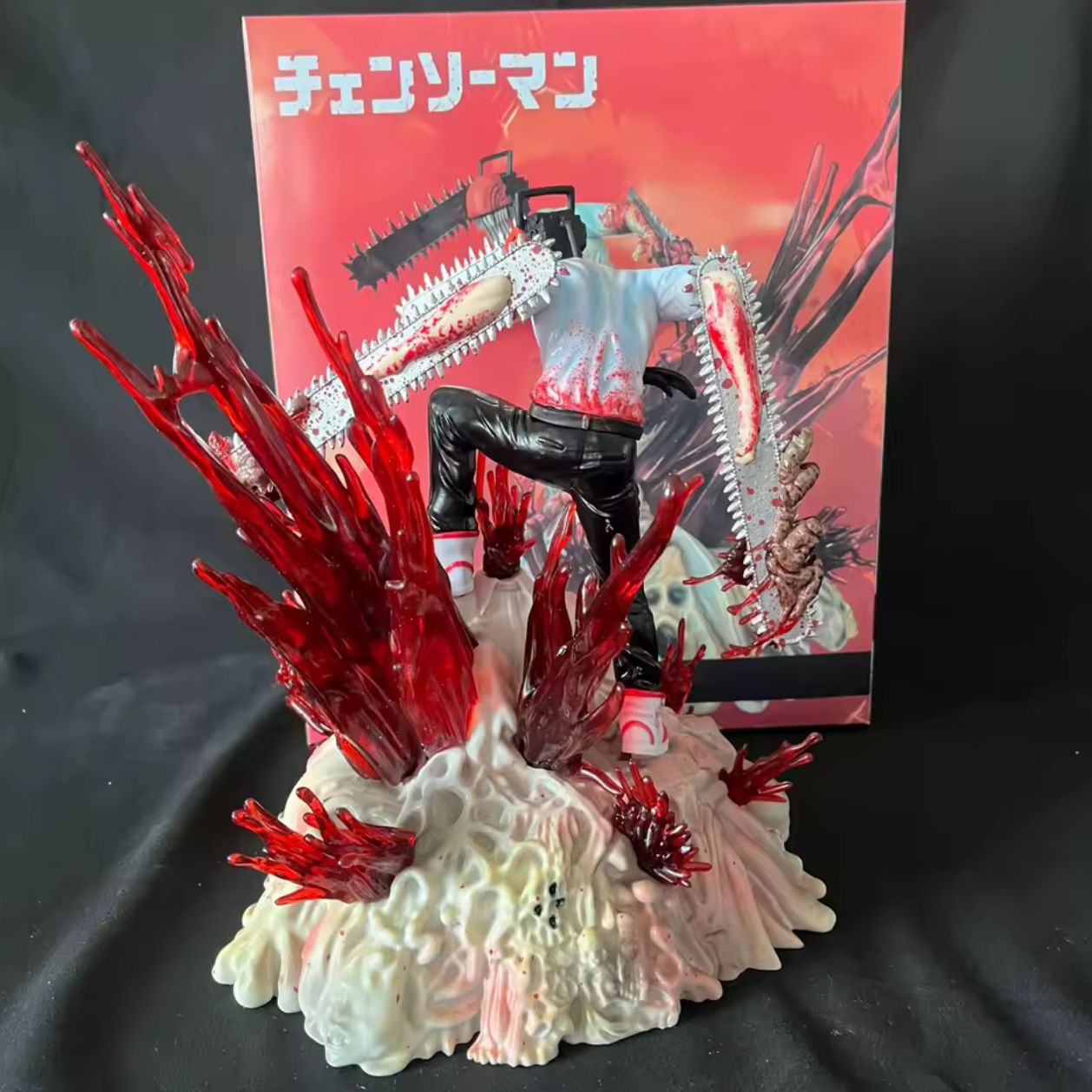 29cm Chainsaw Man Denji Figure Chainsawman Anime Figures Pvc Statue Pochita Action Figurine Copy Model Doll Decoration Toys Gift