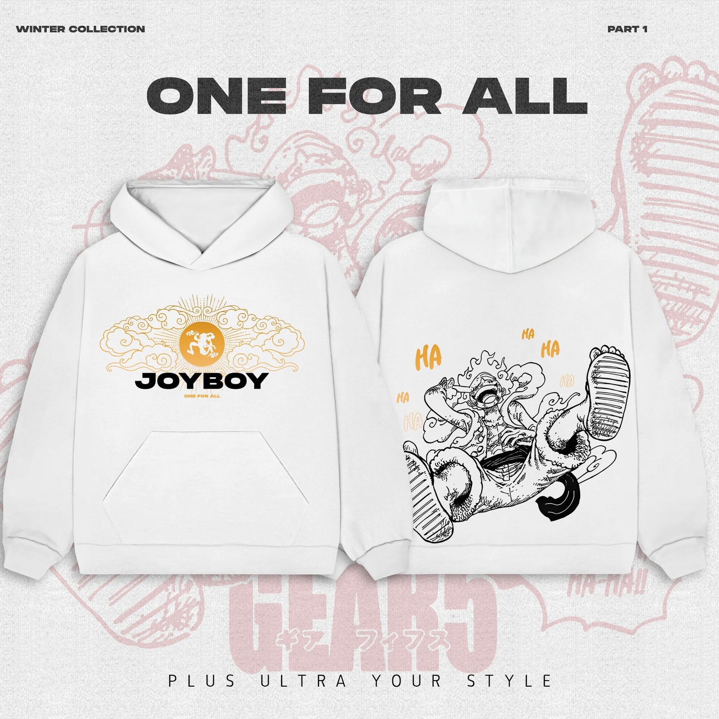 Luffy joy boy- One piece White| Anime Hoodies Egypt