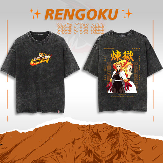 Rengoku demon slayer rocked t-shirt from ONE FOR ALL