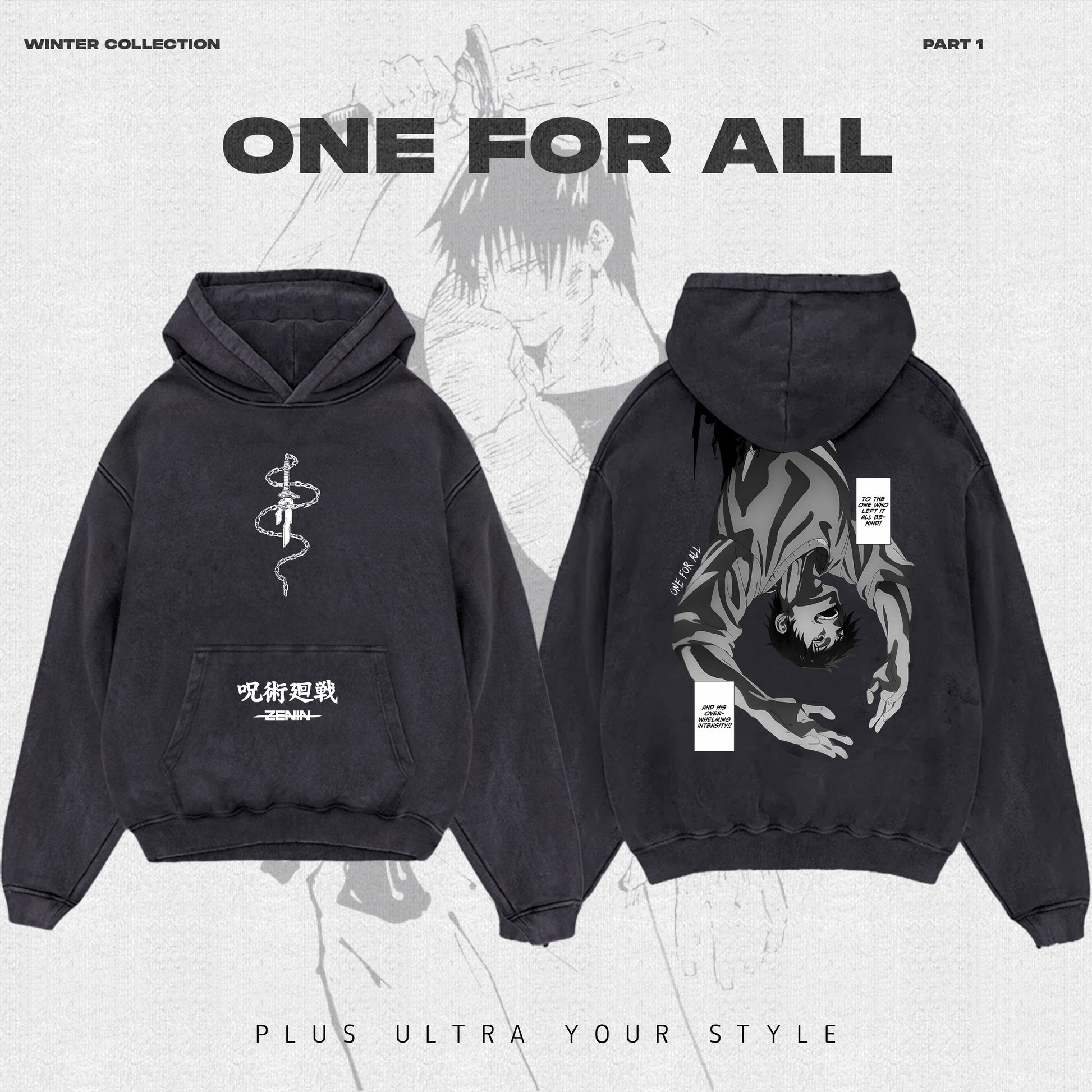 Toji - jujutsu kaisen Washed | Anime Hoodies Egypt