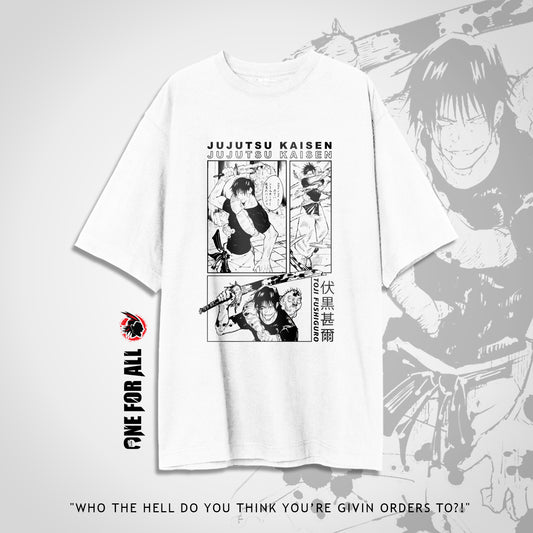 Toji manga design t-shirt from ONE FOR ALL