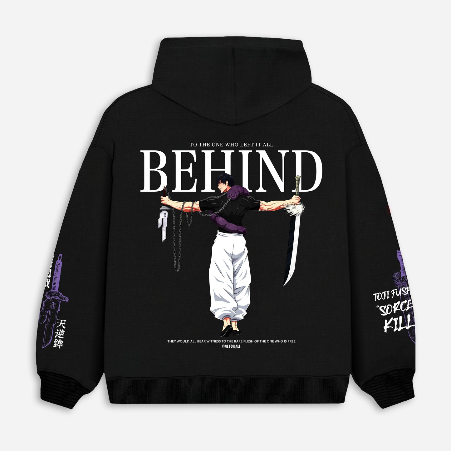 Toji behind-jujutsu kaisen Hoodie