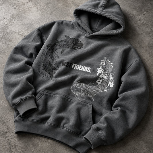Geto & Gojo- Jujutsu kaisen Hoodie - Gray| Anime Hoodies Egypt