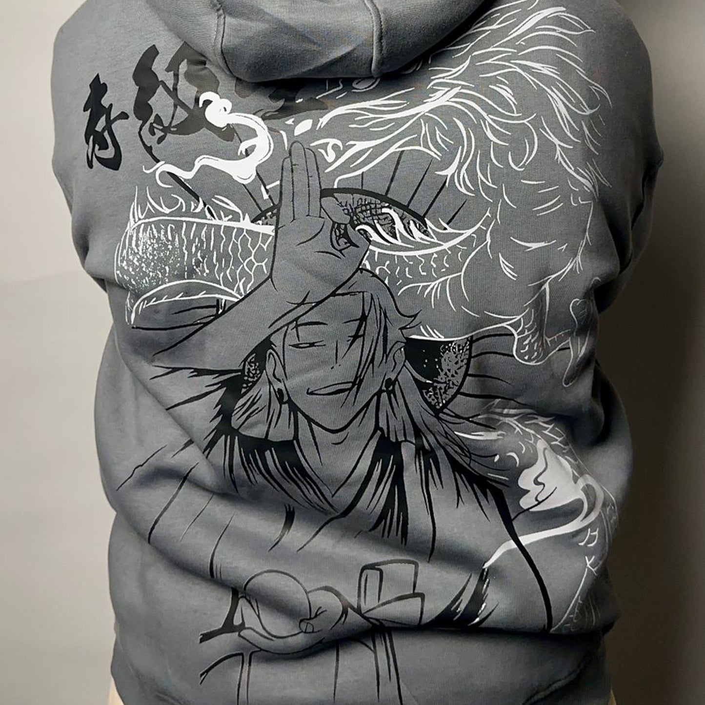 Geto & Gojo- Jujutsu kaisen Hoodie - Gray| Anime Hoodies Egypt