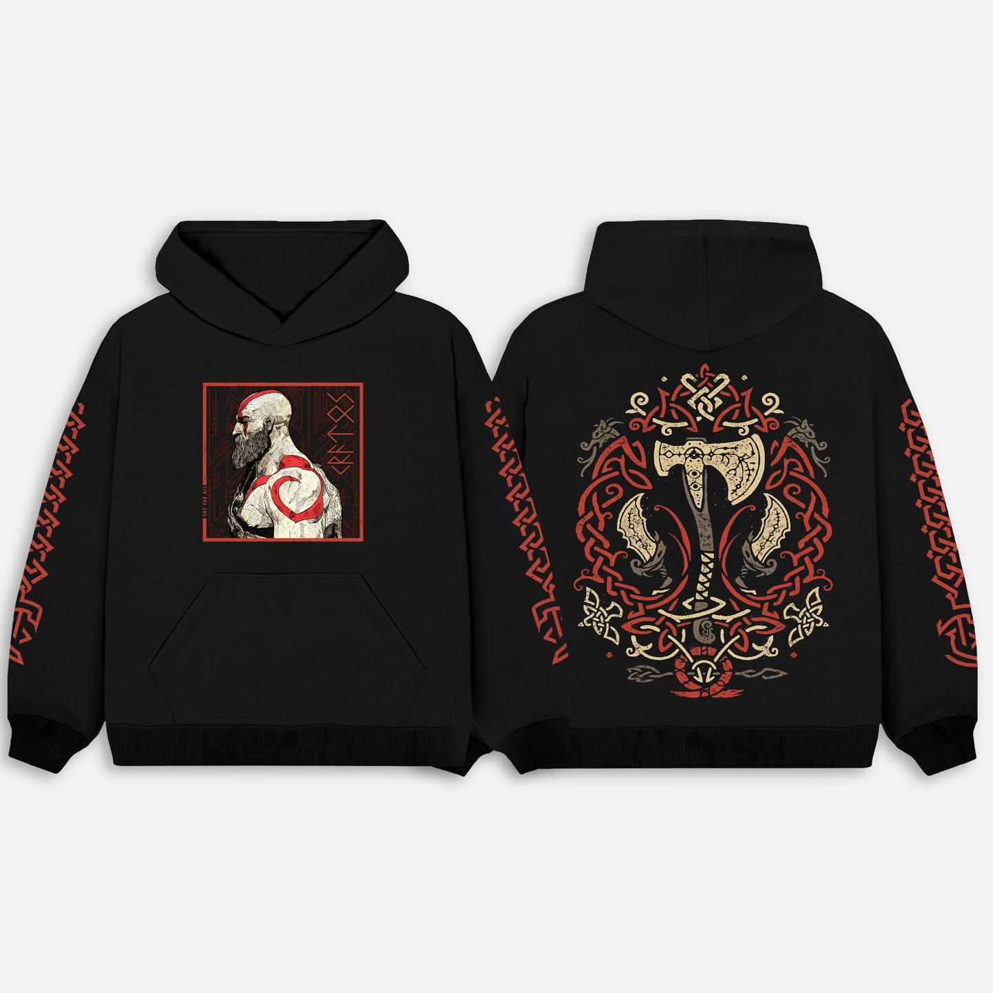 God of war  hoodie from one for all anime clothing store in Egypt