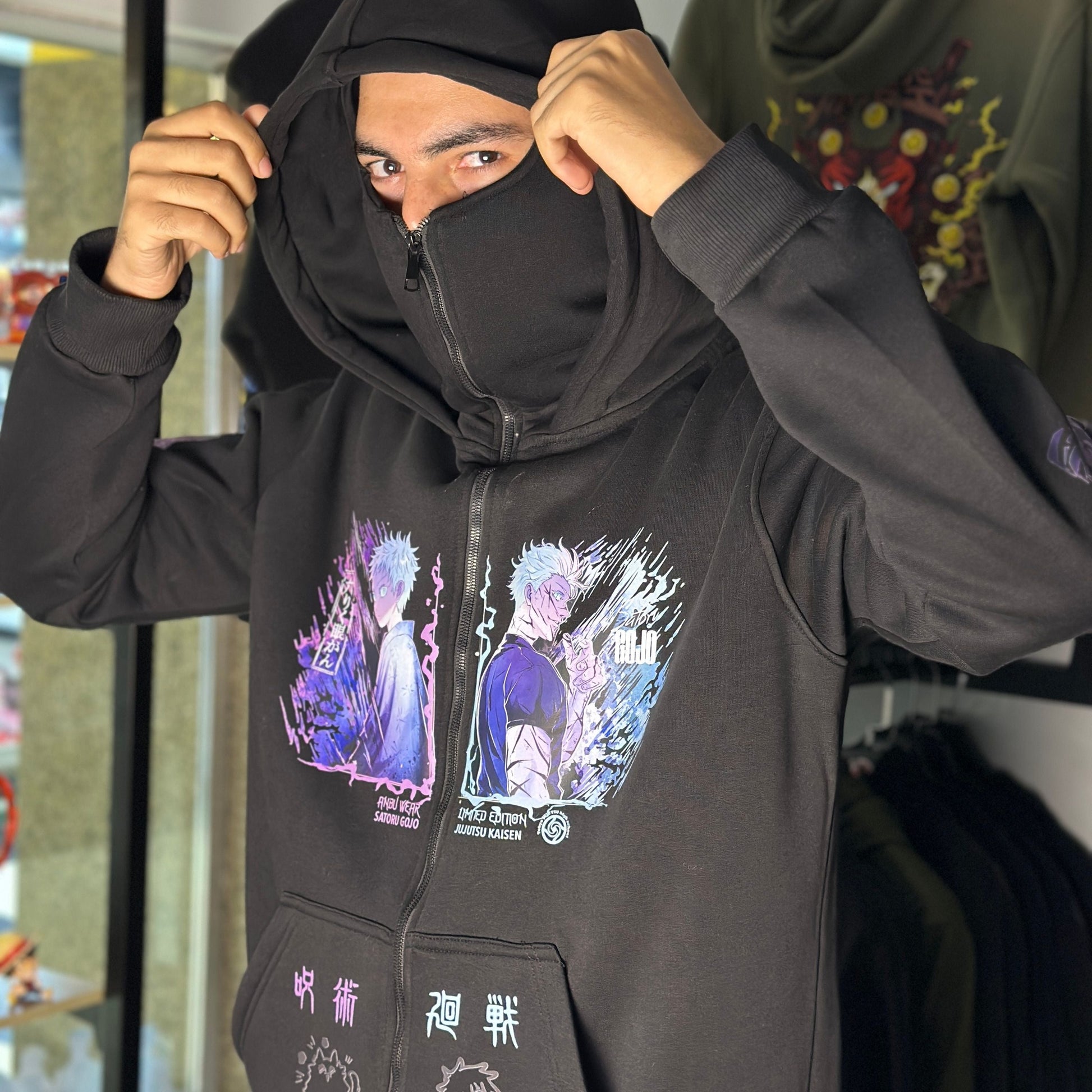 Jujutsu kaisen Gojo Ninja Hoodie - Black| Anime Hoodies Egypt