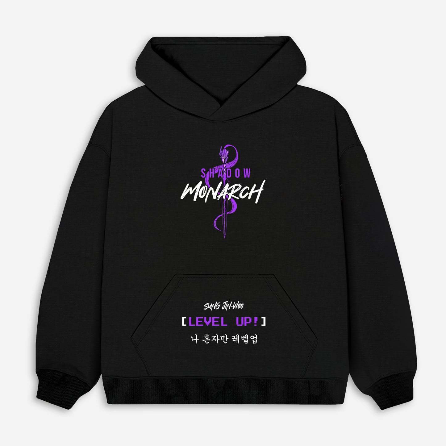 Solo leveling black new hoodie from one for all anime clothing store in egypt