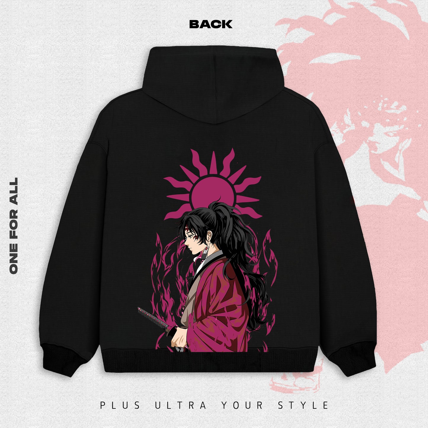 Yoriici-Demon slayer Hoodie - Black | Anime Hoodies Egypt