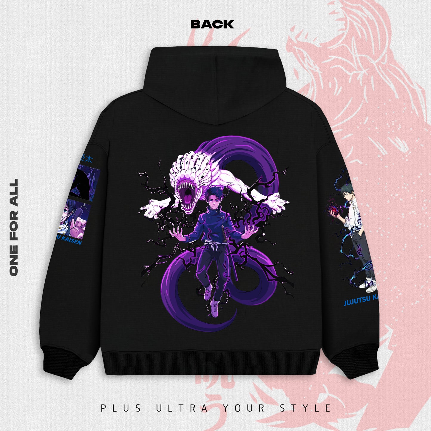 Yuta-jujutsu kaisen Hoodie - Black | Anime Hoodies Egypt