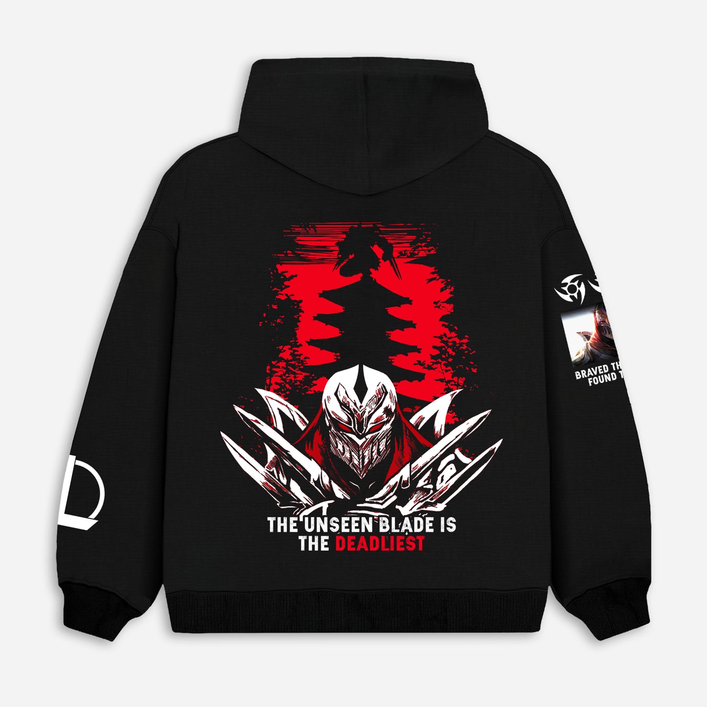 Zed-league of legends hoodie from one for all anime clothing store in Egypt